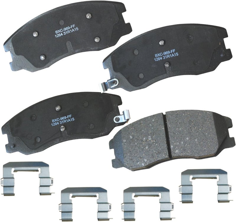 Bendix Premium SBC1264 Ceramic Front Brake Pads for Chevrolet Captiva Sport 2015-2008, Equinox 2009-2007, Pontiac Torrent 2009-2007, Saturn Vue 2010-2008, Suzuki XL-7 2009-2007 - Image 1